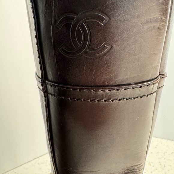 Channel interlocking riding boots size 7.5 or 37.5. Midcalf riding boots. - Picture 3 of 8